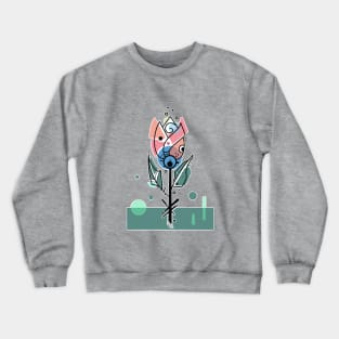 Retro  tulip flower Crewneck Sweatshirt